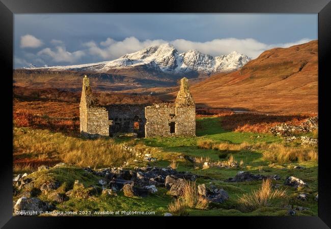 Kilchrist Ruin,  Winter Sunshine Isle of Skye   Framed Print by Barbara Jones