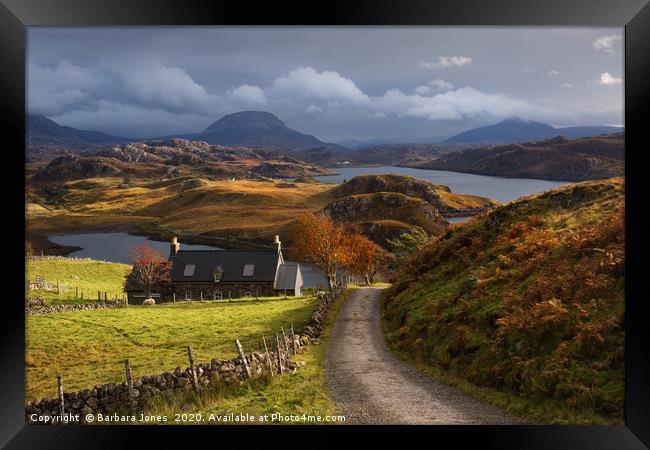 Loch Inchard, Arkle from Inshegra. NC500 Framed Print by Barbara Jones