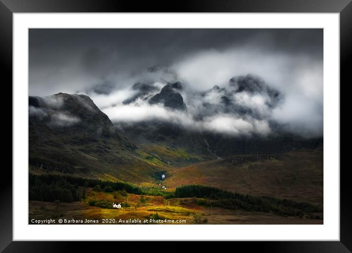 Blaven Malevolent Mood Skye Cuillins Scotland Framed Mounted Print by Barbara Jones