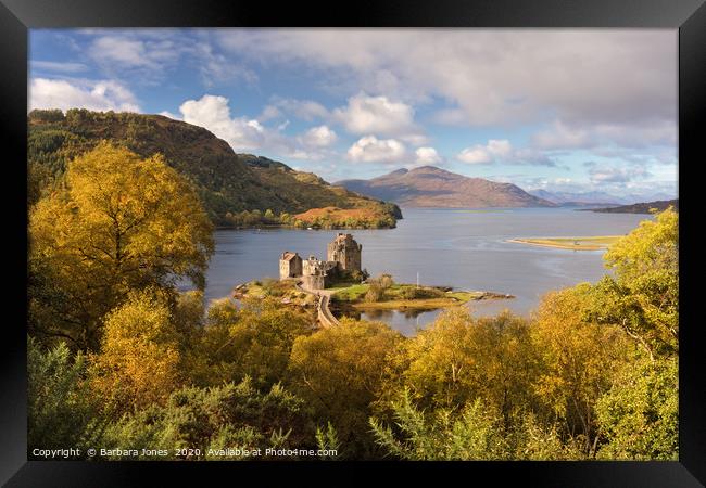  Autumn Views of Eilean Donan Castle and Skye Framed Print by Barbara Jones