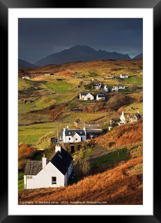 Tarskavaig and Blaven  Isle of Skye .  Framed Mounted Print by Barbara Jones