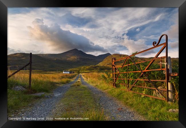 Isle of Mull Ben More Summer Evening  Scotland Framed Print by Barbara Jones