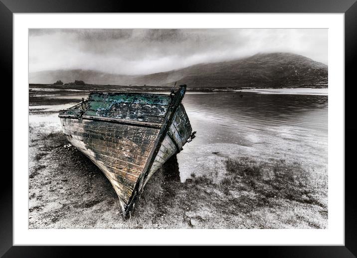 Wooden Boat Loch Scridain Isle of Mull   Framed Mounted Print by Barbara Jones