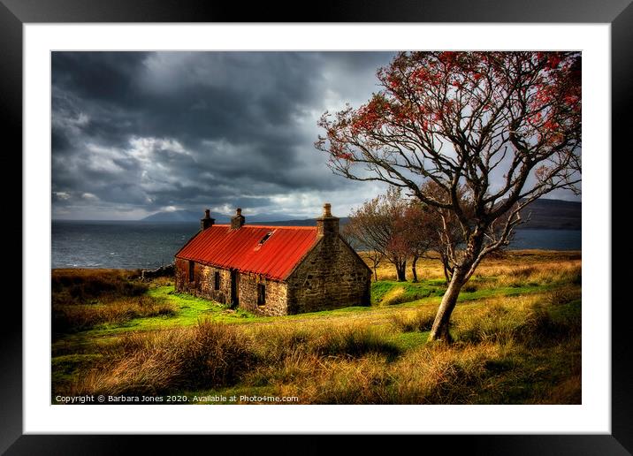 Suisnish Ruin Isle of Skye Scotland Framed Mounted Print by Barbara Jones