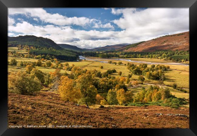 Linn of Dee in Autumn Cairngorms NP Scotland Framed Print by Barbara Jones