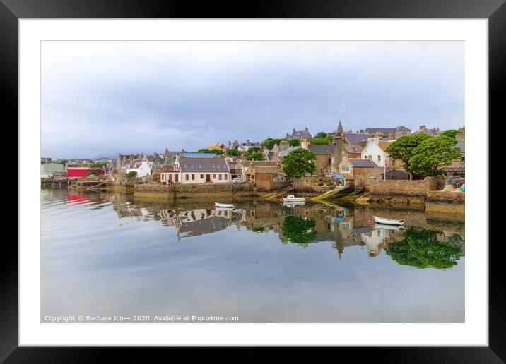 Stromness Reflection West Mainland Orkney Scotland Framed Mounted Print by Barbara Jones