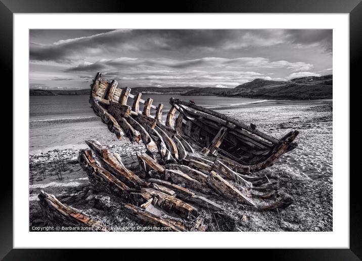 The Reaper Talmine Beach Sutherland Scotland Framed Mounted Print by Barbara Jones