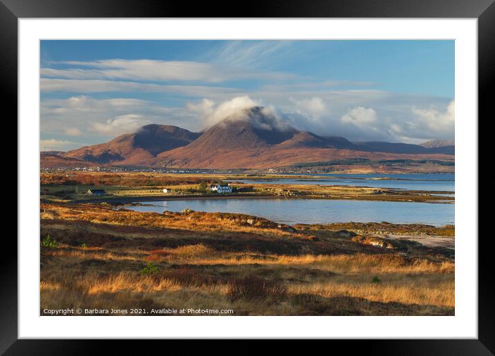 Beinn na Caillich Red Cuillin  Skye Scotland Framed Mounted Print by Barbara Jones