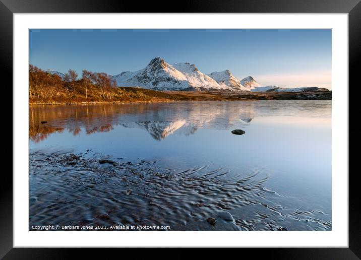 Majestic Winter Landscape Ben Loyal and Lochan Hak Framed Mounted Print by Barbara Jones