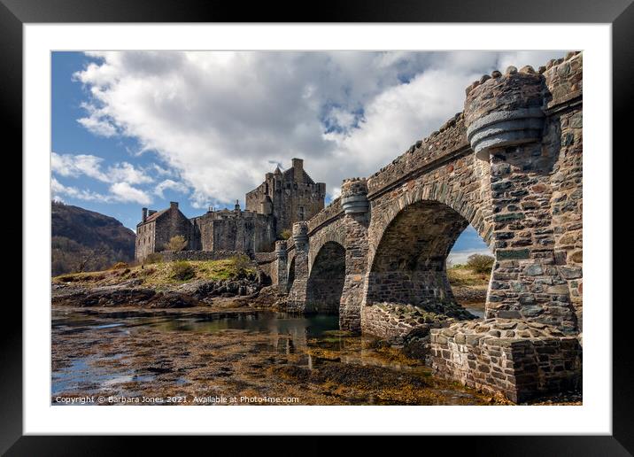 Eilean Donan Castle and Bridge Loch Duich   Framed Mounted Print by Barbara Jones