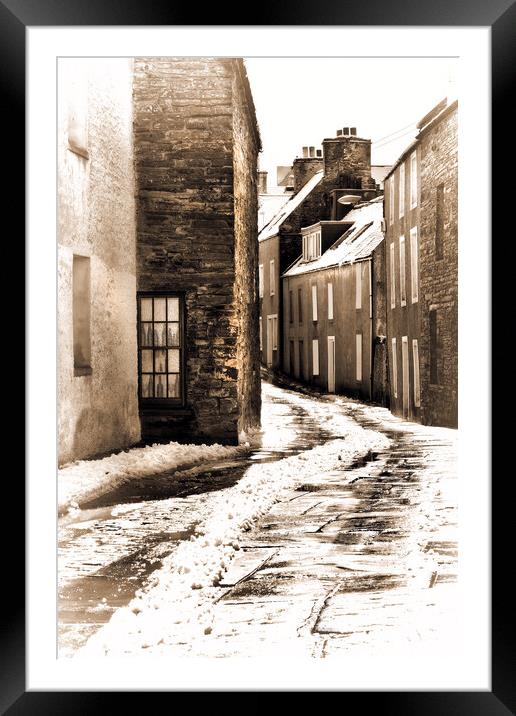 Stromness Street Scene Orkney   Framed Mounted Print by Barbara Jones