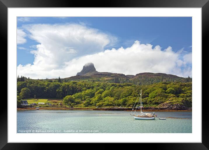 Summer Skies Isle of Eigg Scotland Framed Mounted Print by Barbara Jones
