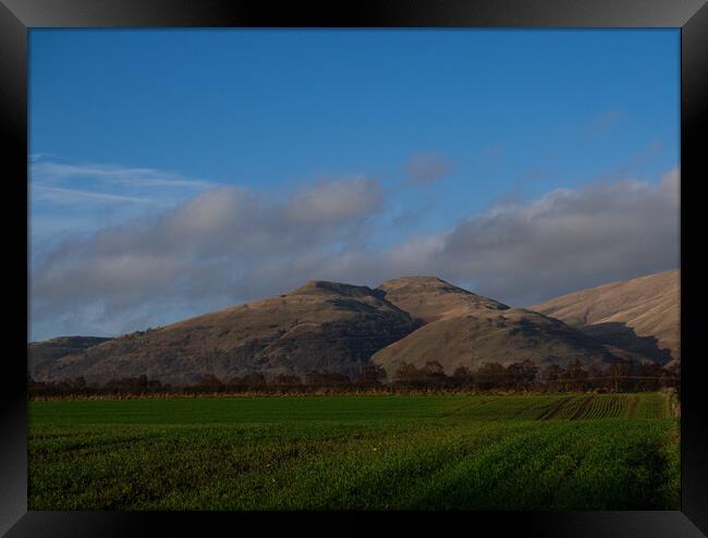 Ochills from Gartmorn Dam Framed Print by Emma Dickson