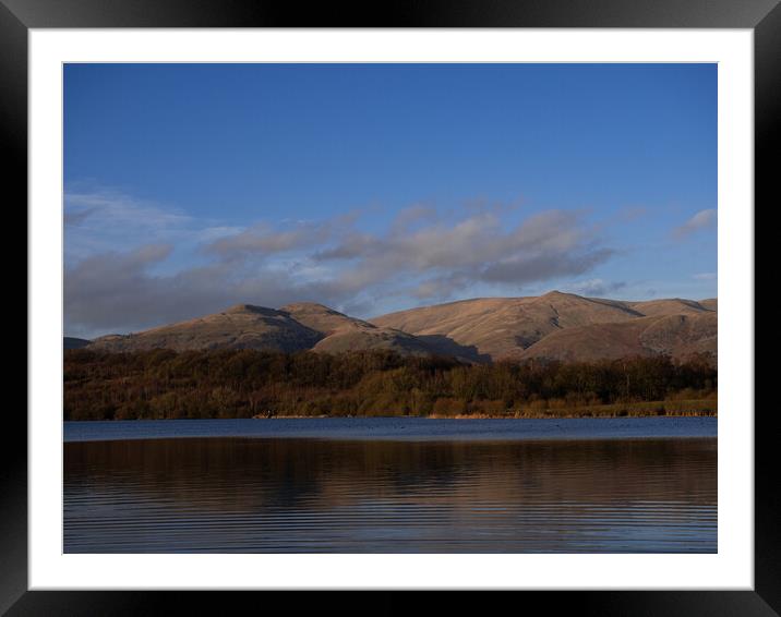 Ochills at Gartmorn Dam Framed Mounted Print by Emma Dickson