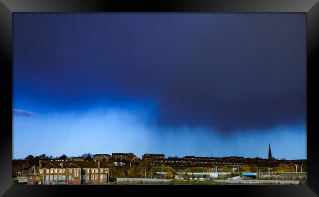 Rain over Glasgow.  Framed Print by Alexey Rezvykh