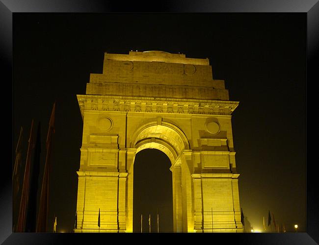India Gate...  Framed Print by Ankit Mahindroo