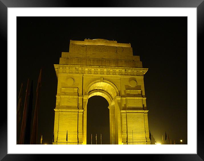 India Gate...  Framed Mounted Print by Ankit Mahindroo