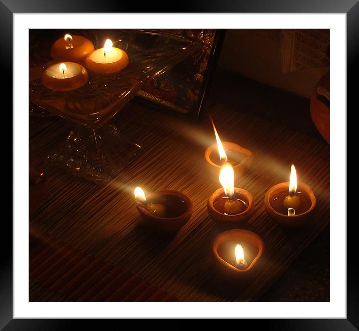 Candle Light  Framed Mounted Print by Ankit Mahindroo