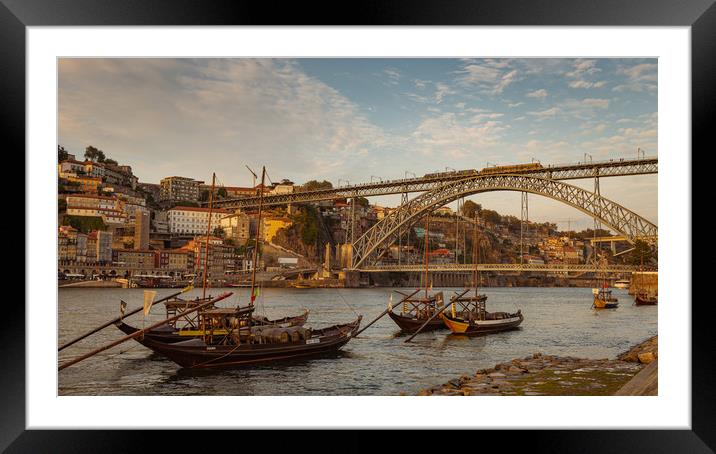 Golden Hour Porto Framed Mounted Print by Steven Lennie