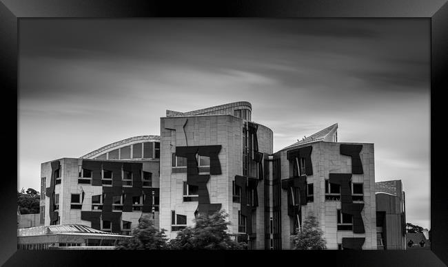 Scottish Parliament long exposure  Framed Print by Steven Lennie