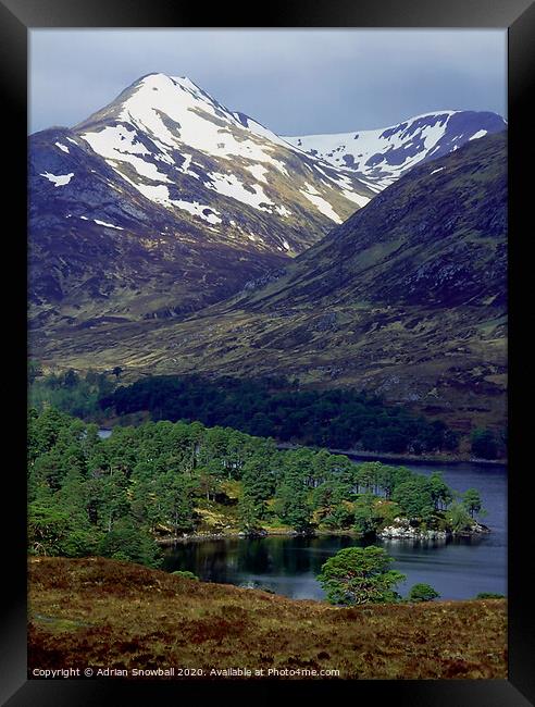 Tom a Choinich, Glen Affric Framed Print by Adrian Snowball