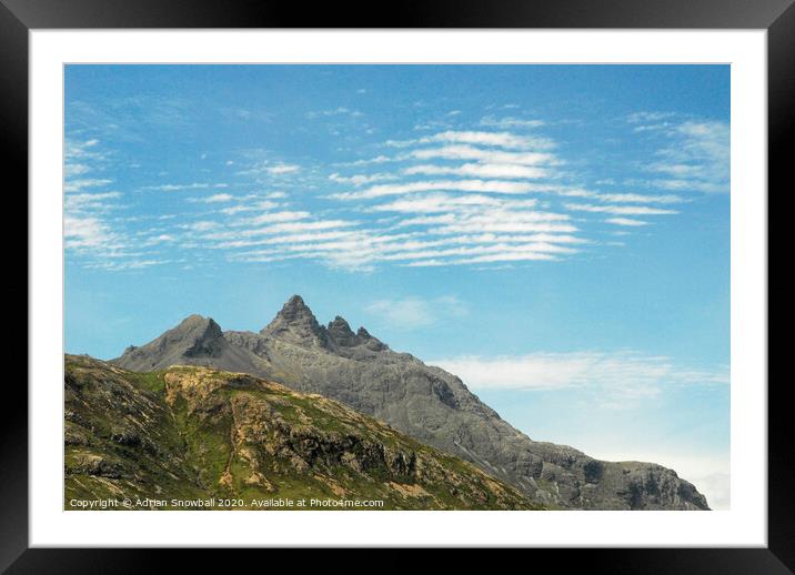 Sgùrr nan Gillean and Pinnacle ridge Framed Mounted Print by Adrian Snowball