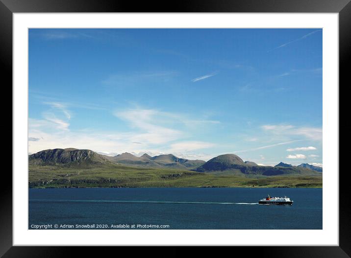 Bheinn Goblach and Scoraig Framed Mounted Print by Adrian Snowball