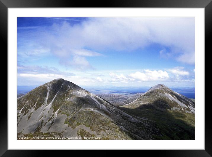 The Paps of Jura Framed Mounted Print by Adrian Snowball