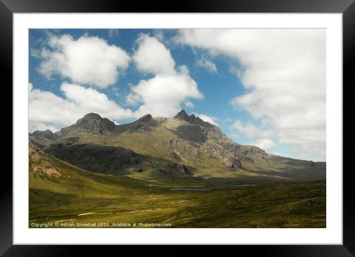 Sgurr nan Gillean and Pinnacle ridge Framed Mounted Print by Adrian Snowball