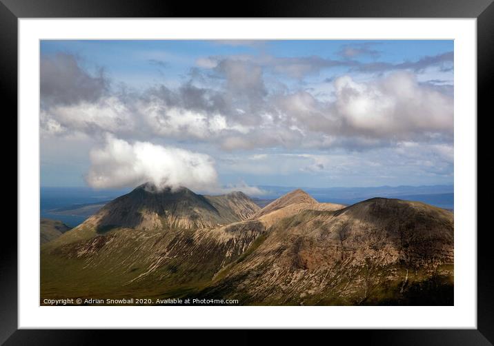 Glamaig and Marsco Framed Mounted Print by Adrian Snowball