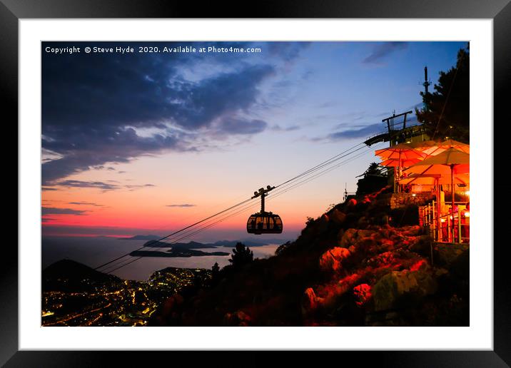Dubrovnik Cable Car Framed Mounted Print by Steve Hyde