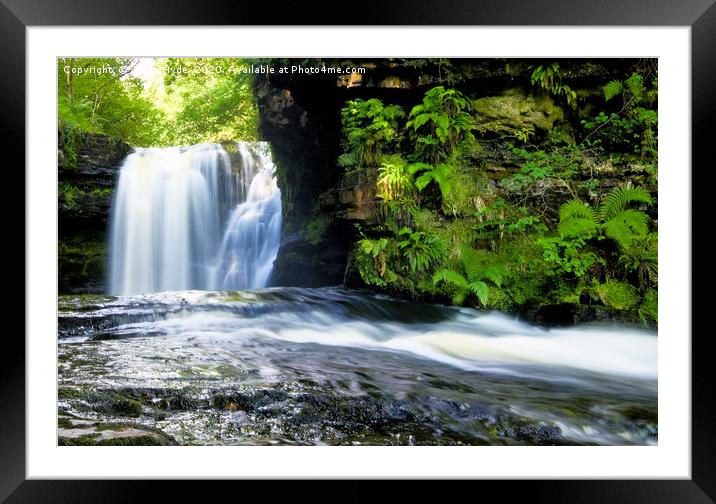 Sgwd Ddwli Isaf or Lower Gushing Falls, Wales Framed Mounted Print by Steve Hyde