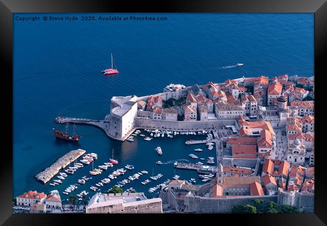 Dubrovnik Old Town Port  Framed Print by Steve Hyde
