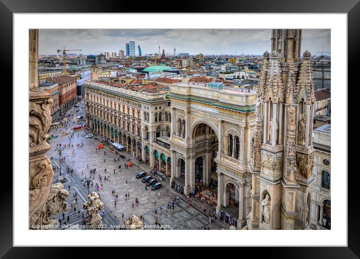 Milan from the Duomo Framed Mounted Print by Viv Thompson