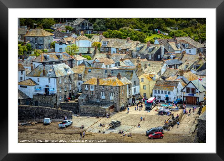 Overlooking Port Isaac Framed Mounted Print by Viv Thompson