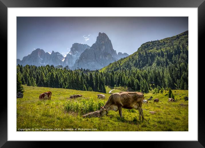 The Matterhorn of the Dolomites Framed Mounted Print by Viv Thompson