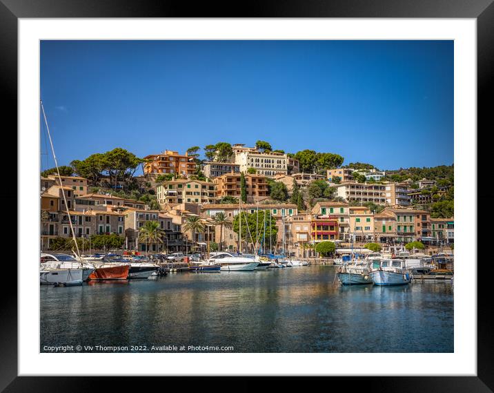 Sóller Harbour Framed Mounted Print by Viv Thompson