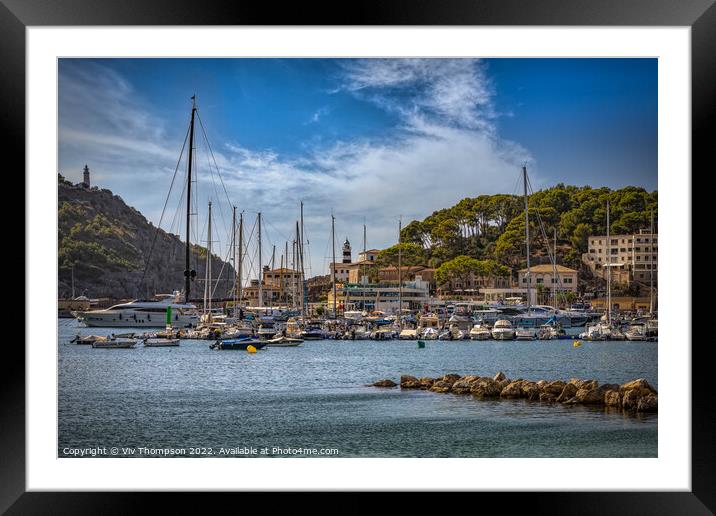 Sóller Bay Framed Mounted Print by Viv Thompson