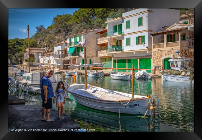 Discovering Magic in Cala Figuera Framed Print by Viv Thompson