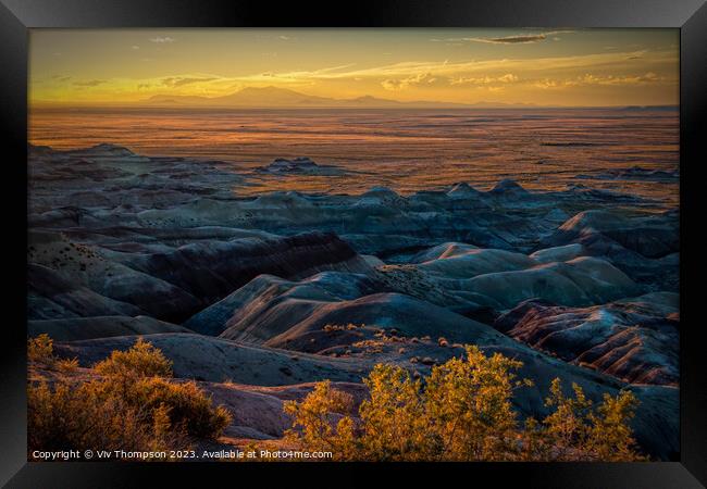 The Painted Desert Sunset  Framed Print by Viv Thompson