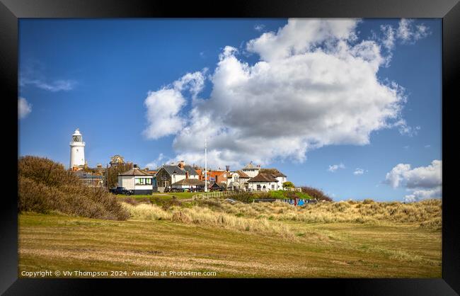 Southwold Town and Lighthouse Framed Print by Viv Thompson