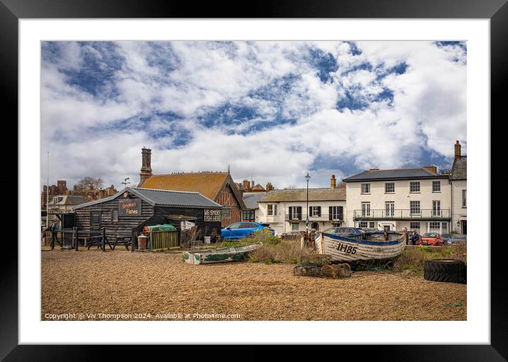 Aldeburgh Beach Scene Framed Mounted Print by Viv Thompson