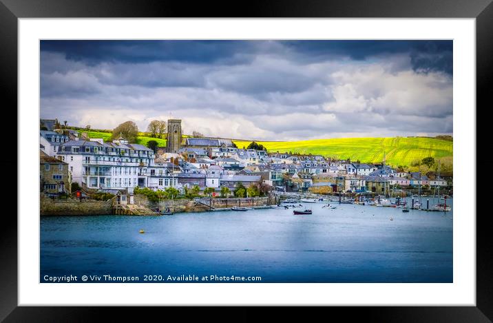 Overlooking Salcombe Framed Mounted Print by Viv Thompson