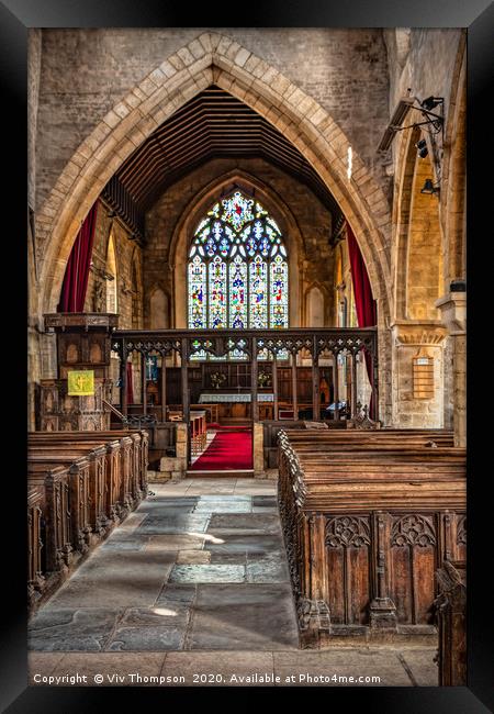 Antiquity and Beauty of St Gregory's Church Framed Print by Viv Thompson