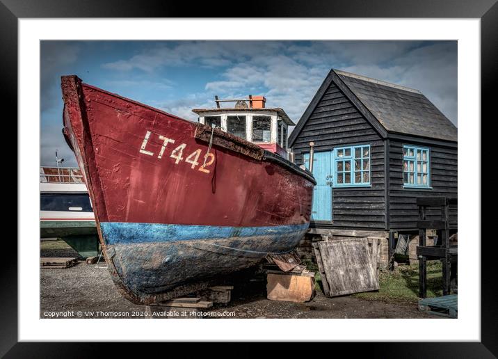 The Boatyard Framed Mounted Print by Viv Thompson