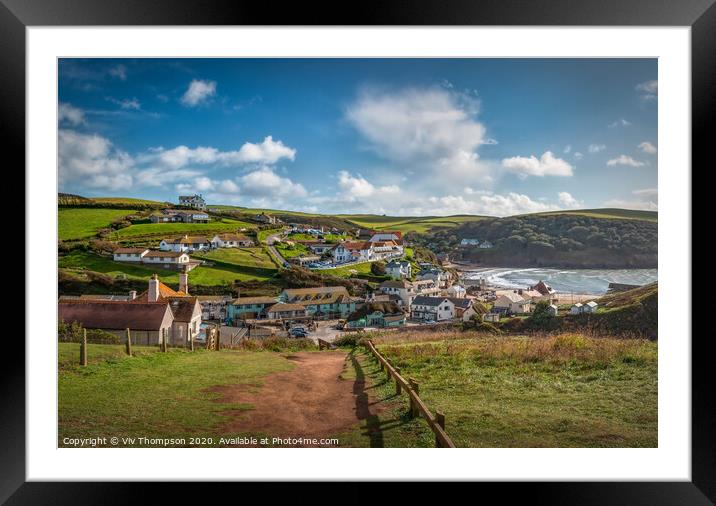 Coastal Path to Hope Cove Framed Mounted Print by Viv Thompson