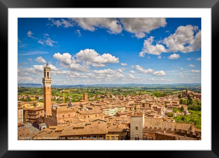 Siena and Beyond Framed Mounted Print by Viv Thompson