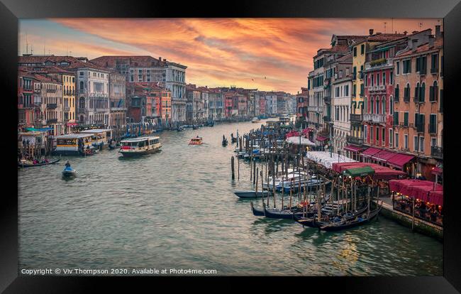 One Evening in Venice Framed Print by Viv Thompson