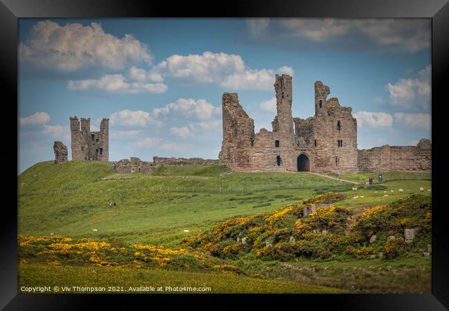 Dunstanburgh Castle Framed Print by Viv Thompson