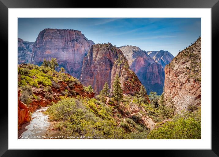 Angel's Landing Framed Mounted Print by Viv Thompson